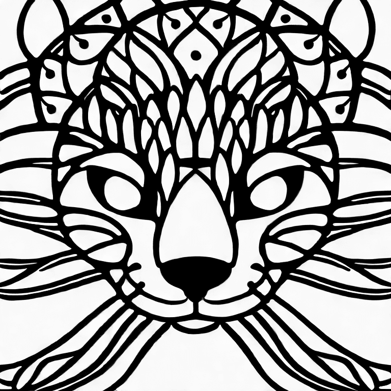 Coloring page of a cat