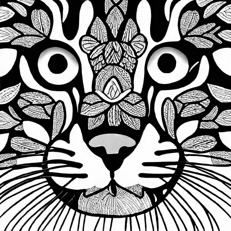 Coloring page of a cat