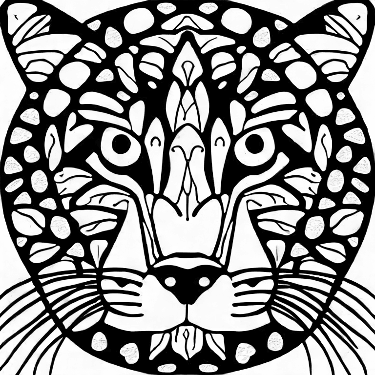 Coloring page of a cat