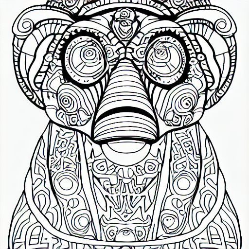 Coloring page of a dream of electric sheep