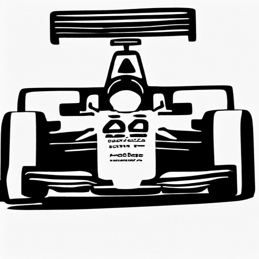 Coloring page of a f1 car