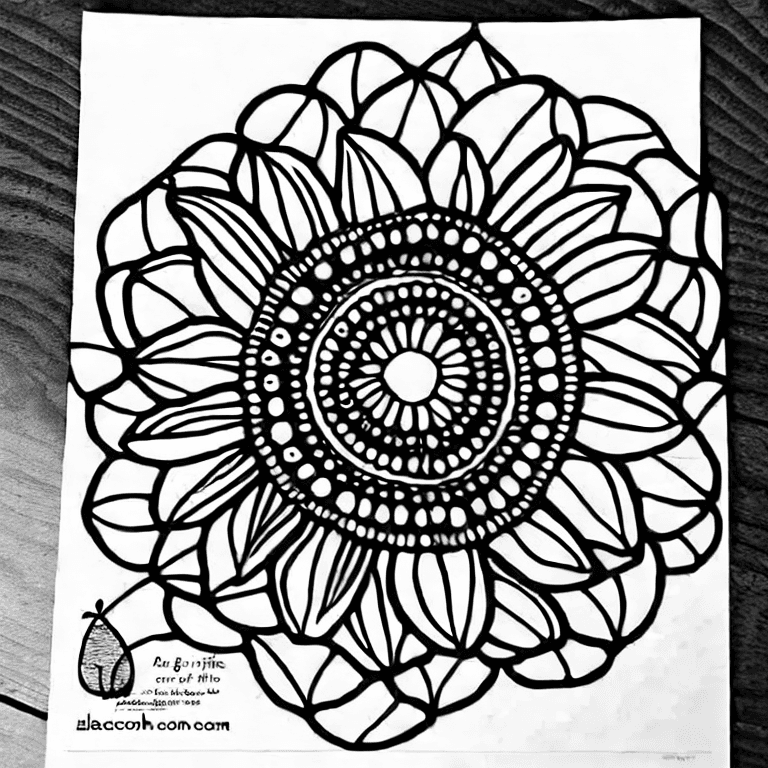 Coloring page of a flower