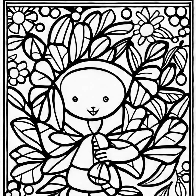 Coloring page of a pixie