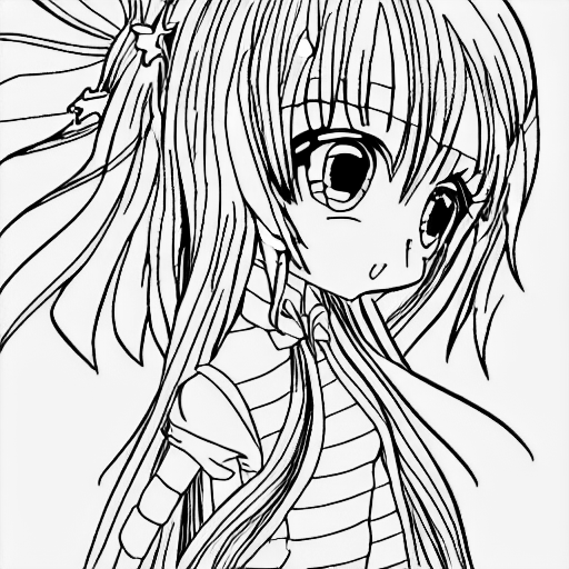 Coloring page of anime gils