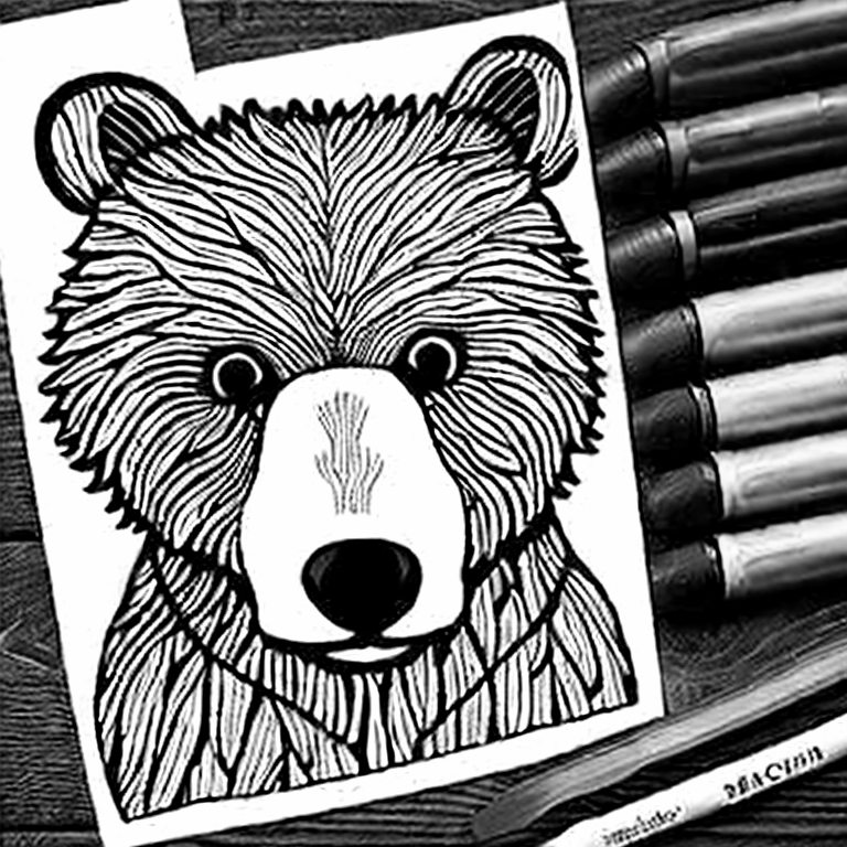 Coloring page of bear foresyto color
