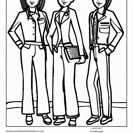 Coloring page of british clothes