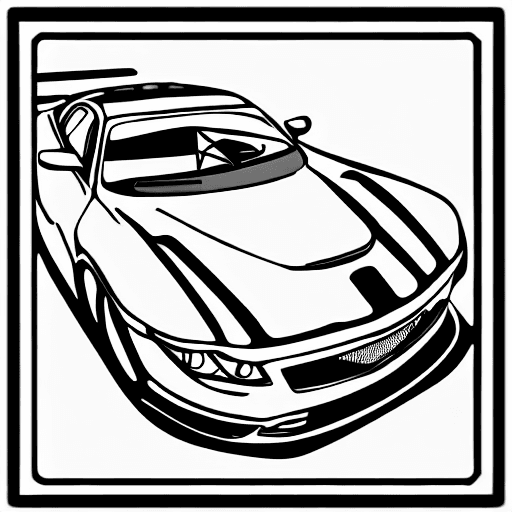 Coloring page of car