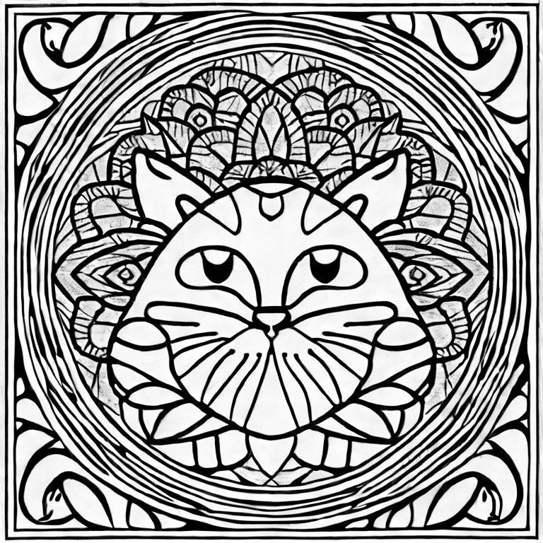 Coloring page of cat