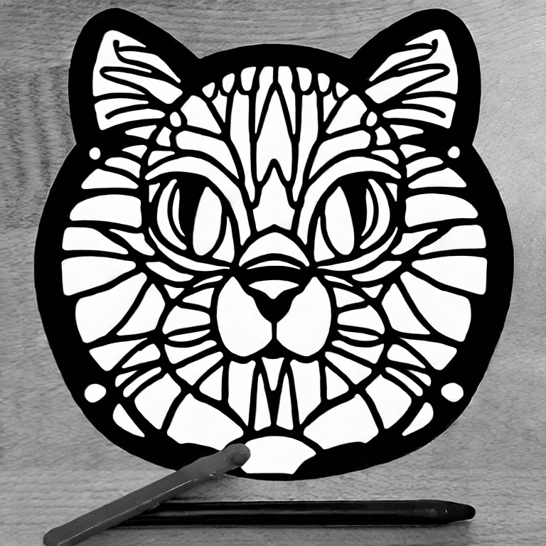 Coloring page of cat