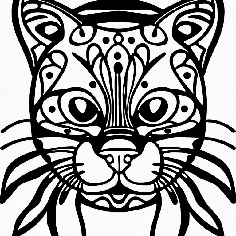 Coloring page of cat