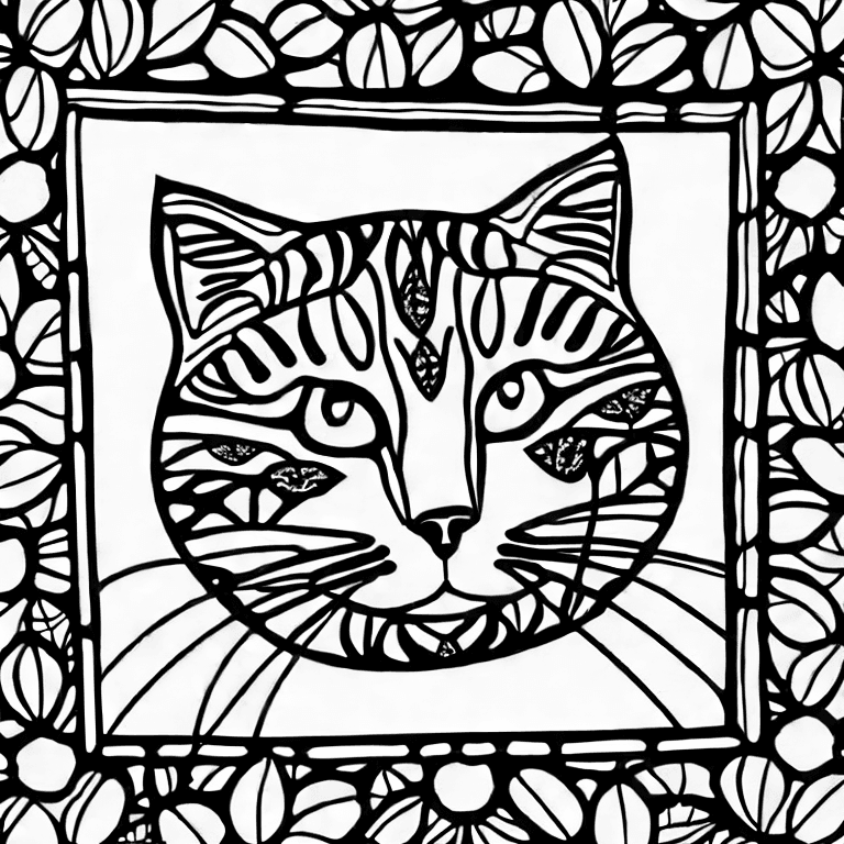 Coloring page of cat