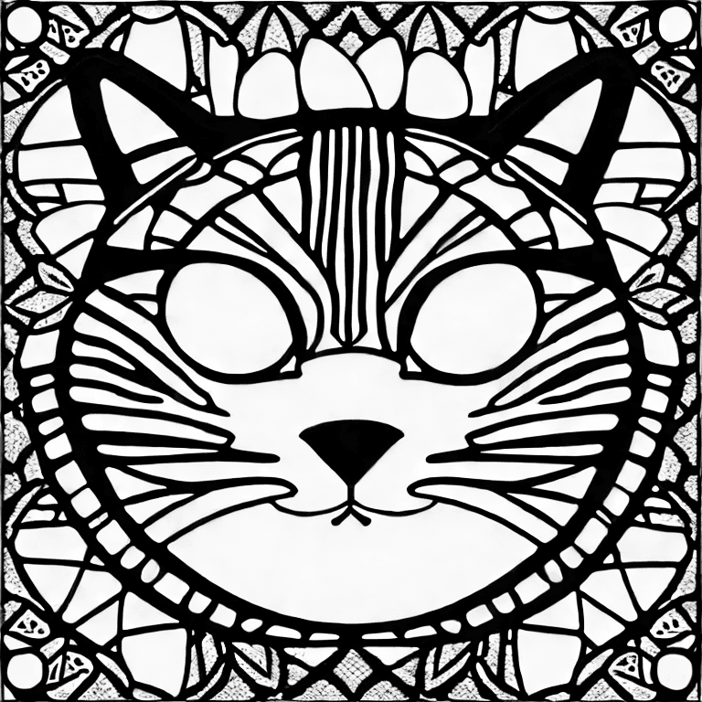 Coloring page of cat