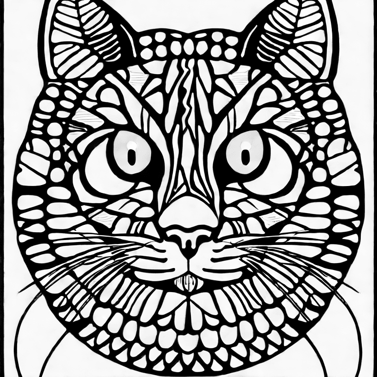 Coloring page of cat