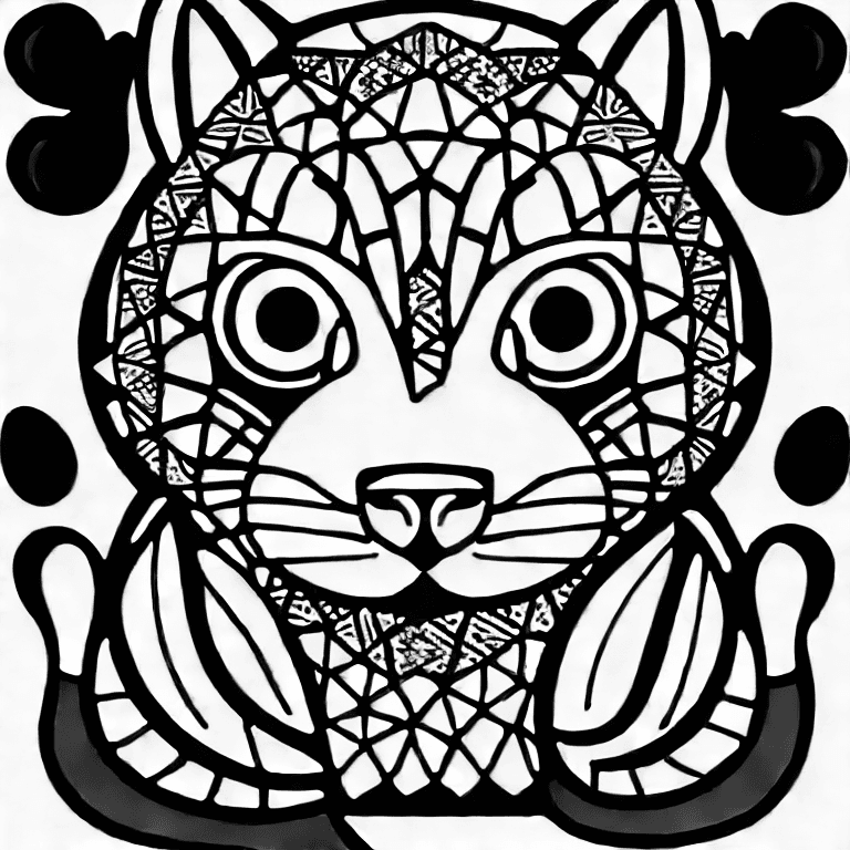 Coloring page of cat