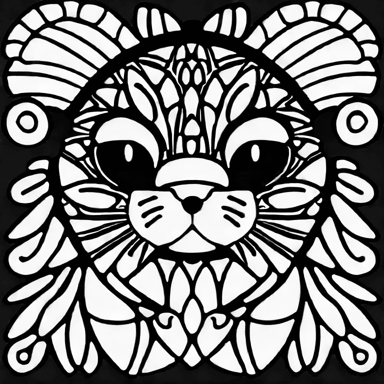 Coloring page of cat