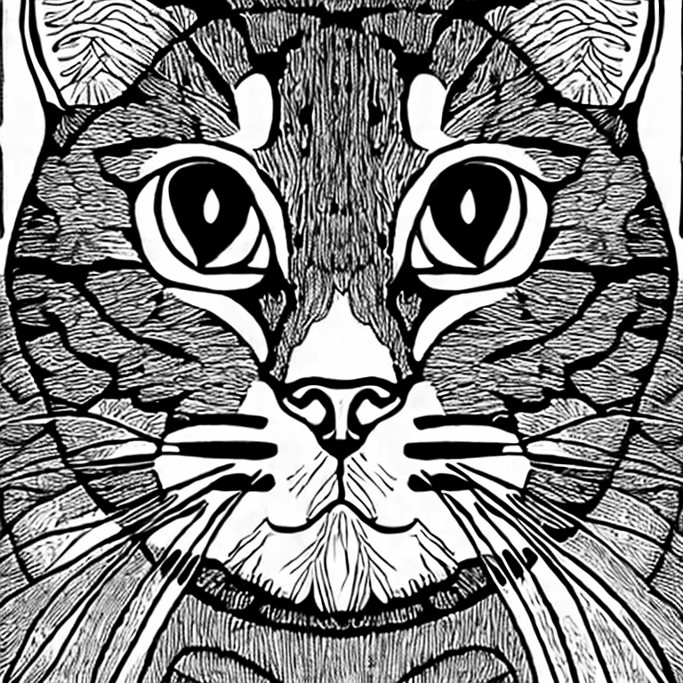 Coloring page of cat