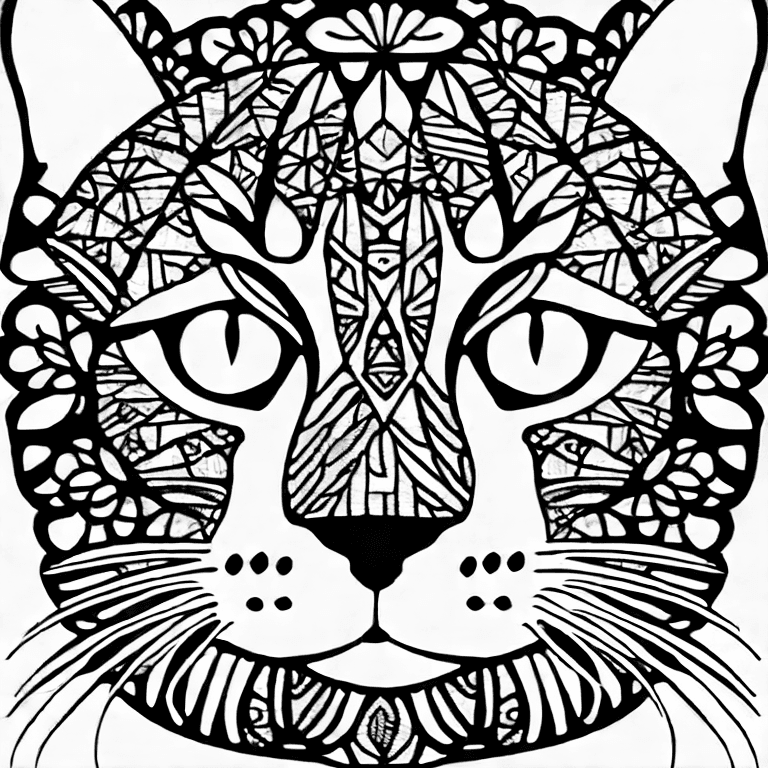 Coloring page of cat