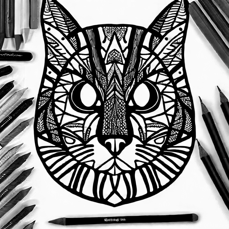 Coloring page of cat