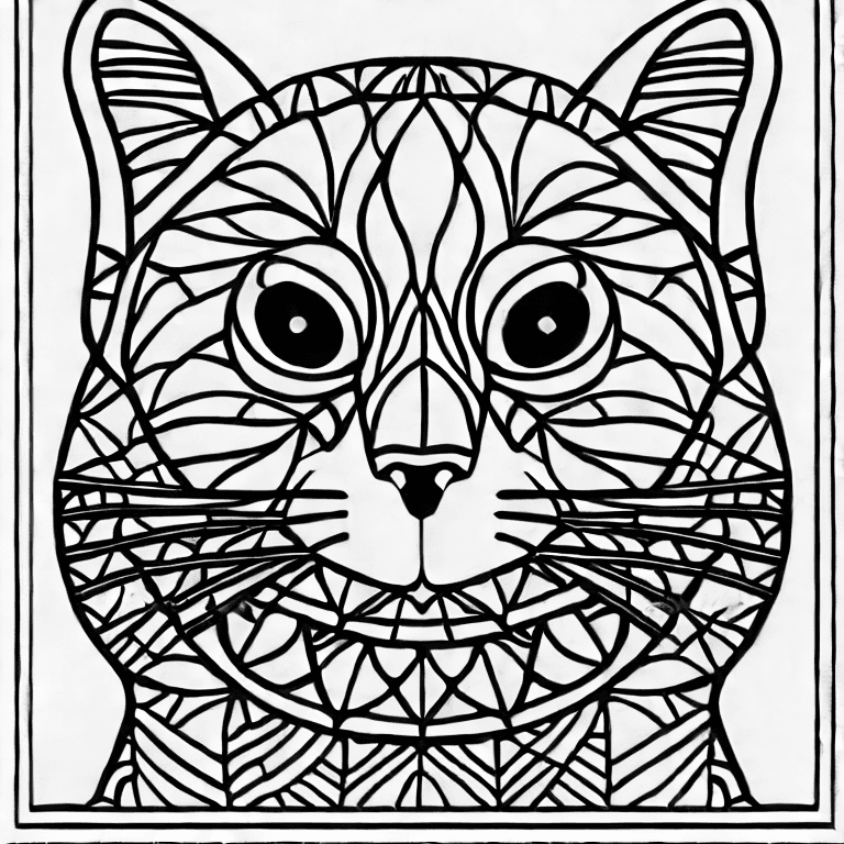 Coloring page of cat