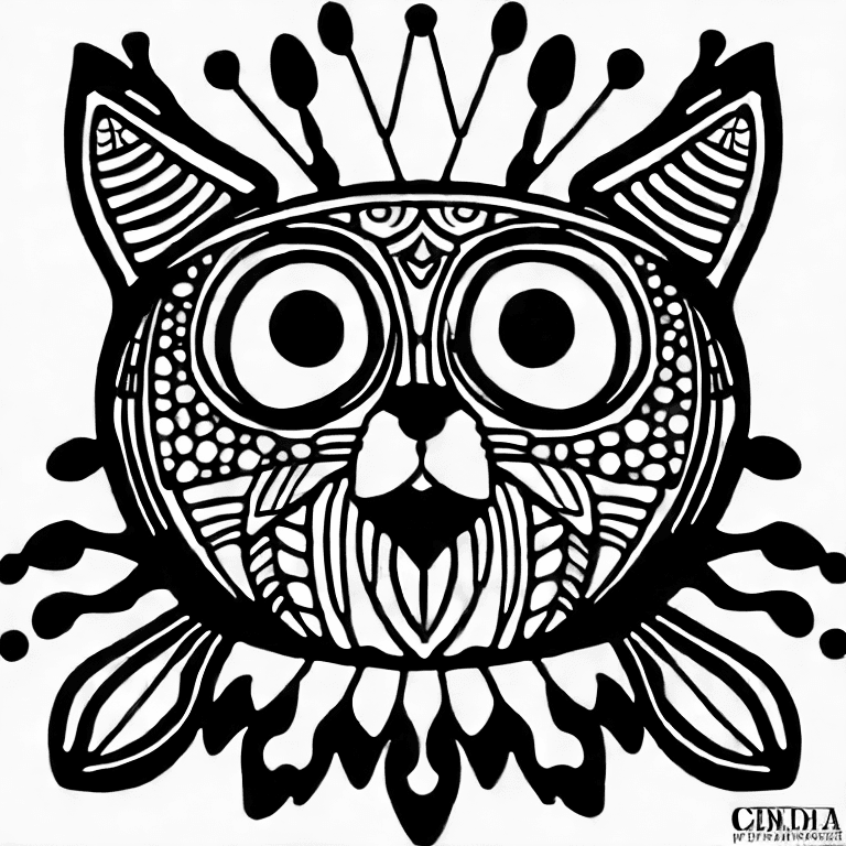 Coloring page of cat