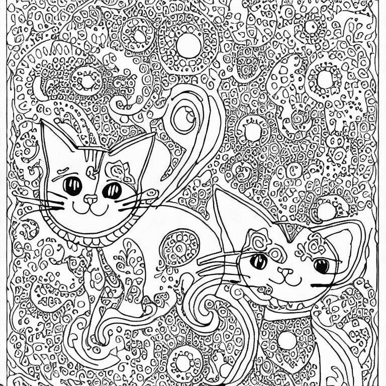 Coloring page of cat