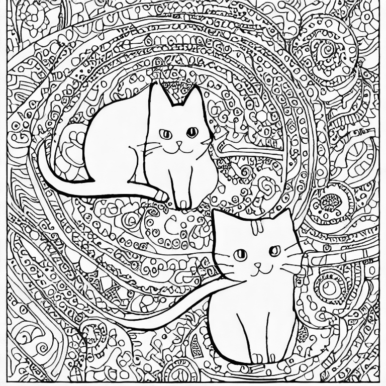 Coloring page of cat