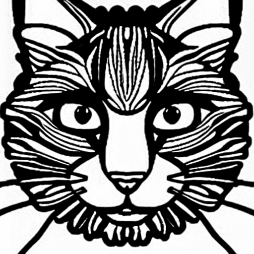 Coloring page of cat