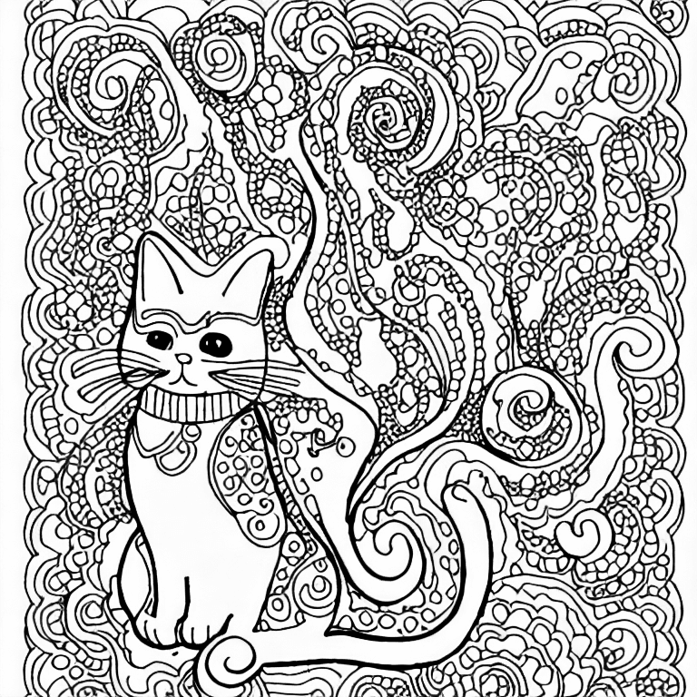 Coloring page of cat