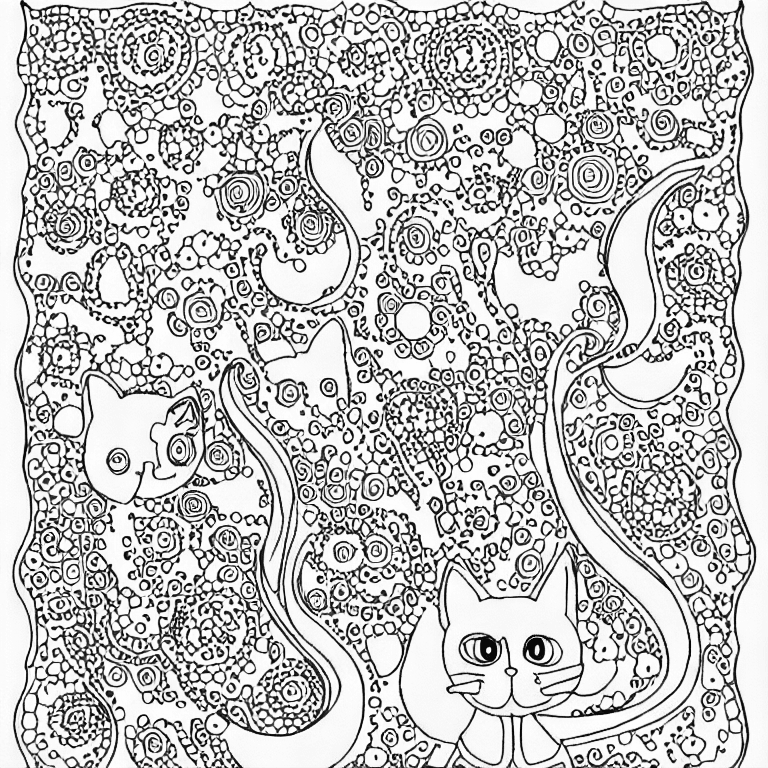 Coloring page of cat