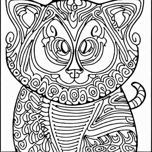 Coloring page of cat