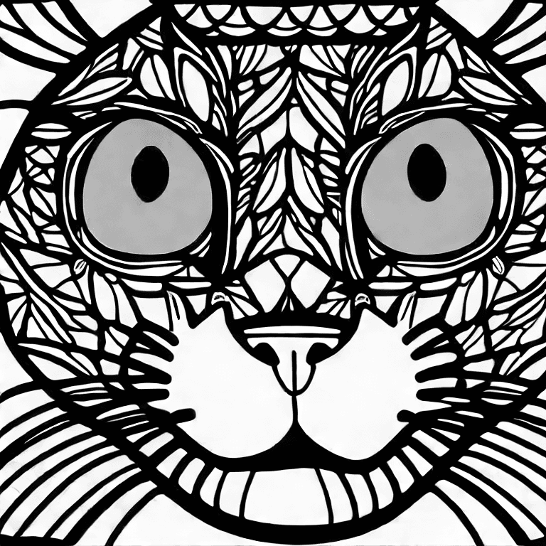 Coloring page of cat