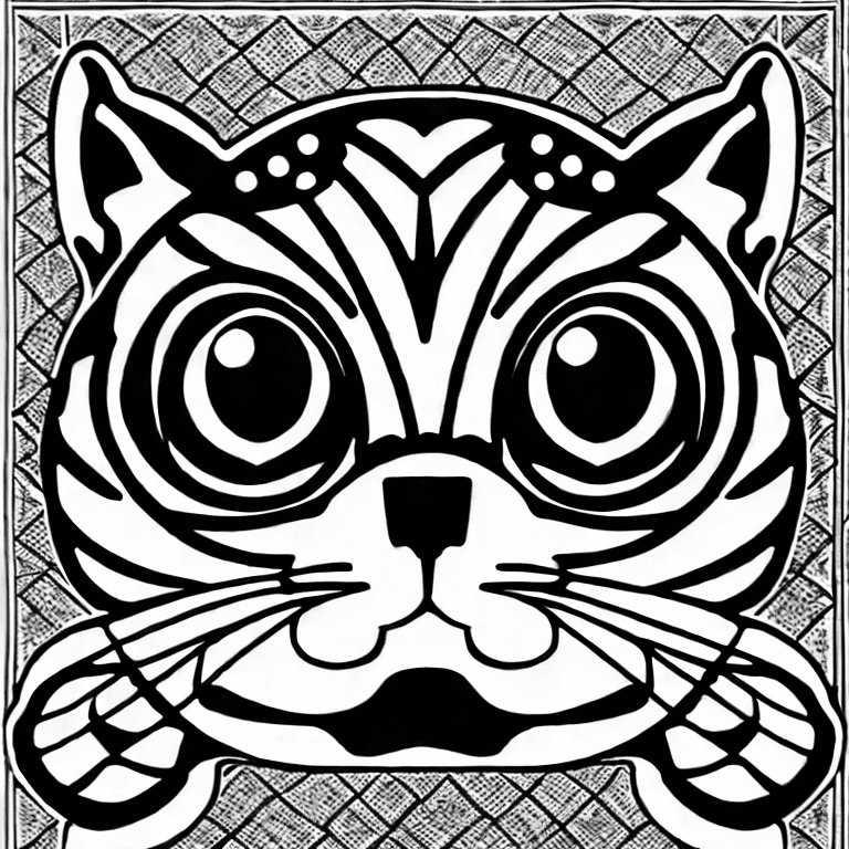 Coloring page of cat