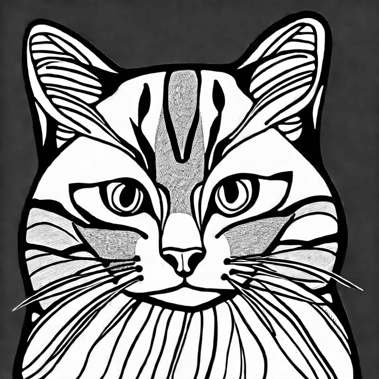 Coloring page of cat