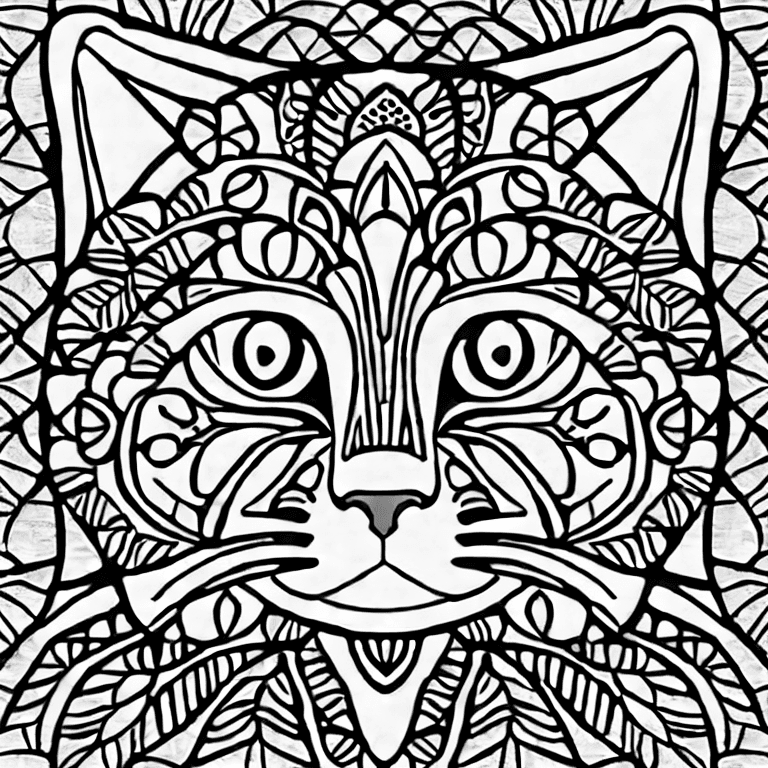 Coloring page of cat