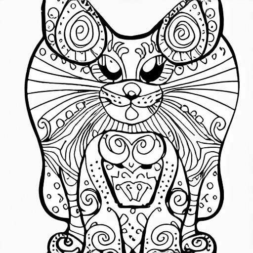 Coloring page of catty