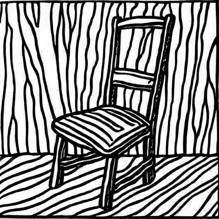 Coloring page of chair drawing painting coloring for kids