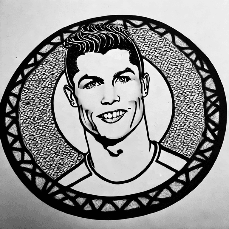 Coloring page of cristiano ronaldo