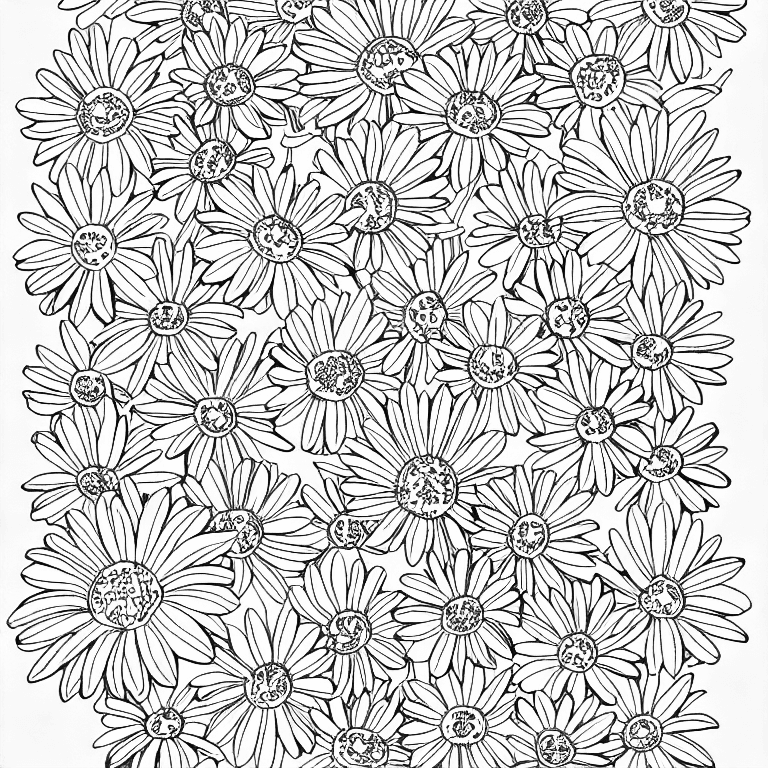 Coloring page of daisy mandilion