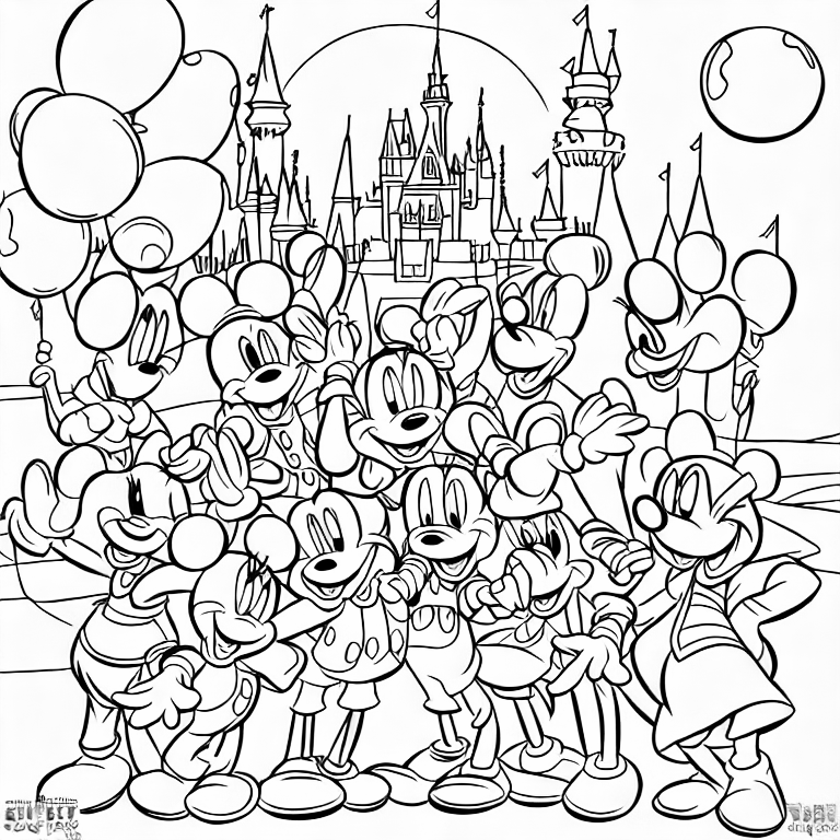 Coloring page of disney