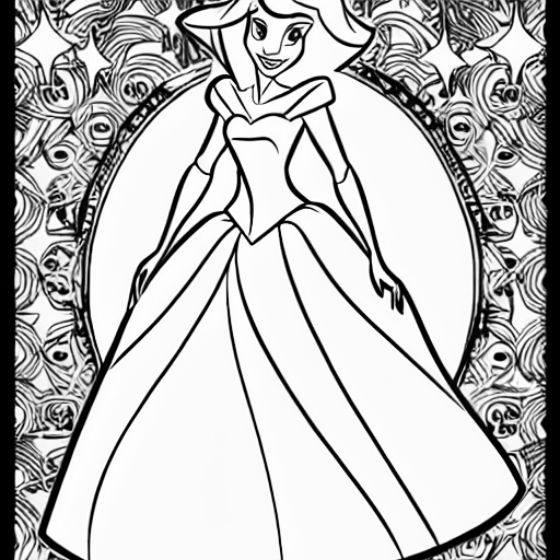 Coloring page of disney princesses hacking anonymous
