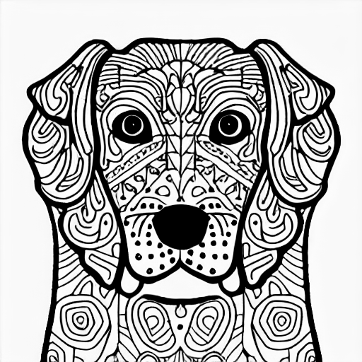 Coloring page of dog