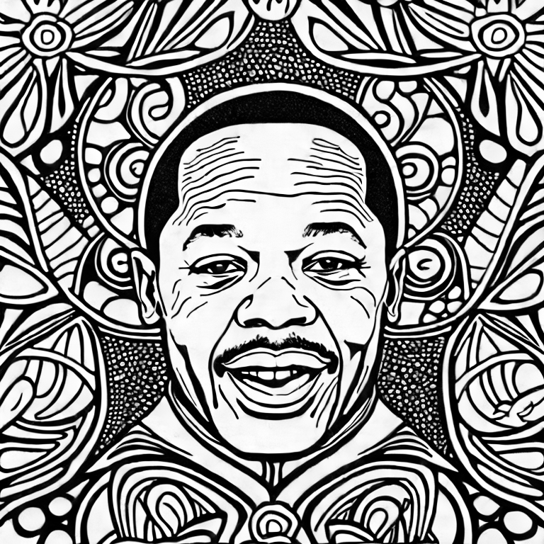 Coloring page of dr dre