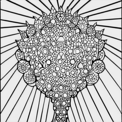 Coloring page of explosion