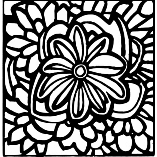 Coloring page of flower