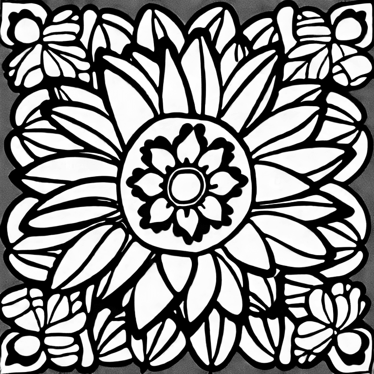 Coloring page of flower