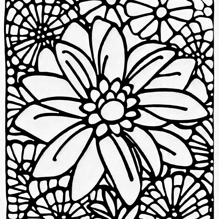 Coloring page of flower