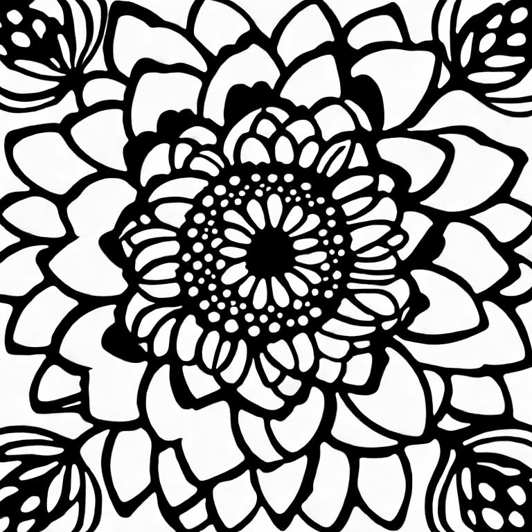 Coloring page of flowers