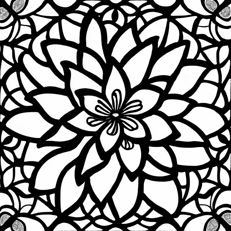 Coloring page of frangipani flower