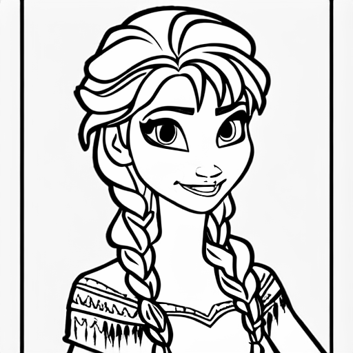 Coloring page of frozen