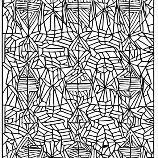 Coloring page of geometric shapes